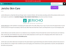 Tablet Screenshot of jericho-skincare.com